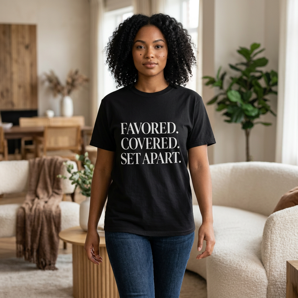Favored. Covered. Set Apart. Tee